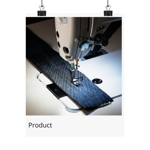 Sewing Machine Poster — Industrial Sewing Close-Up Matte Vertical Print