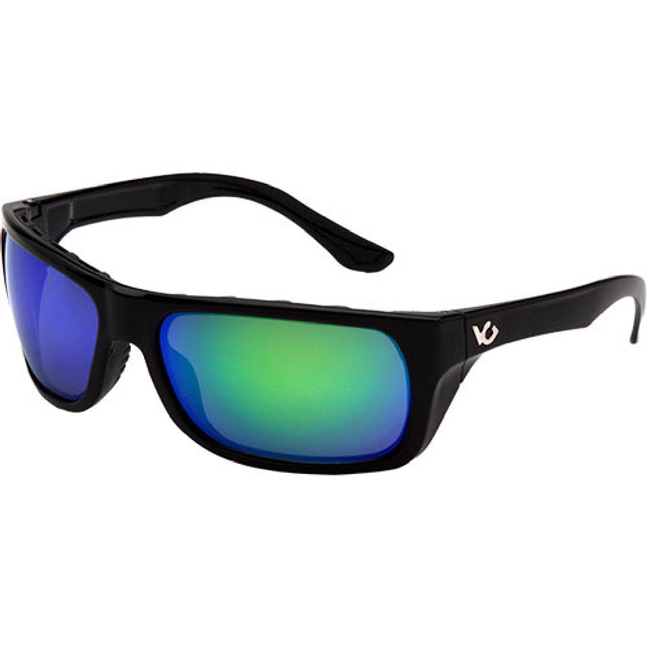 EPP652 Venture Gear VGSB931 Vallejo Polarized Safety Glasses, Black  Frame/Green Mirror