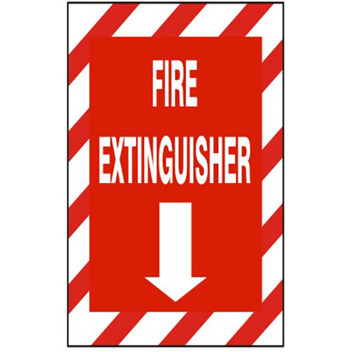 Fire Extinguisher Sign, 10x14 Adhesive