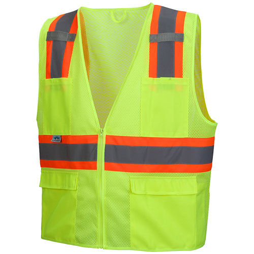 Class 2 Two-Tone Surveyor Safety Vest - Lime