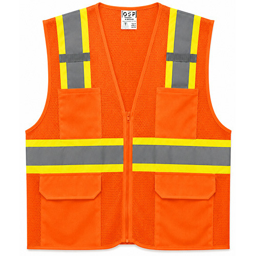 Type R Class 2 Two-Tone Surveyor Safety Vest - Orange