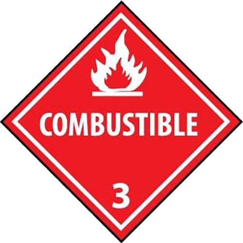 Flammable (Combustible) Liquid – Class 3 Placard