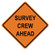 48" Survey Crew Ahead Mesh Roll Up Sign