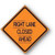 48" Right Lane Closed Ahead Mesh Roll Up Sign