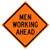 48" Men Working Ahead Mesh Roll Up Sign