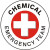 CHEMICAL EMERGENCY TEAM" hard hat sticker, 25/pk