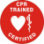 "CPR TRAINED CERTIFIED" hard hat sticker, 25/pk 