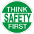 SGH014 "THINK SAFETY FIRST" hard hat sticker
