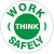 "WORK THINK SAFELY" hard hat sticker, 25/pk 