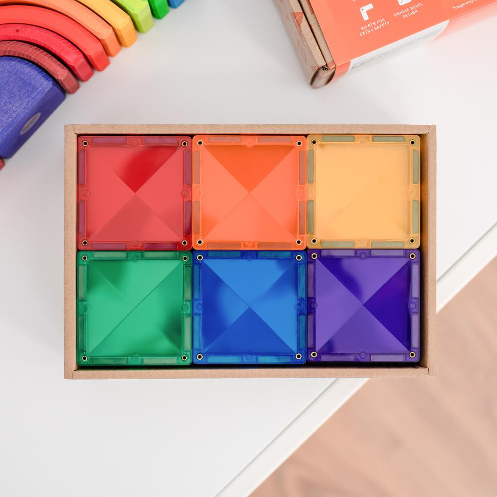 Connetix Rainbow Square Pack - 42 piece | Toddler/Preschool Toys