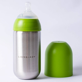 Lion & Lady 18/8 Stainless Steel Baby Bottle 350ml