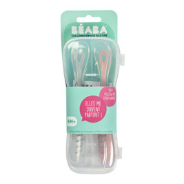Beaba 1st Stage Silicone Spoons & Case 2pk