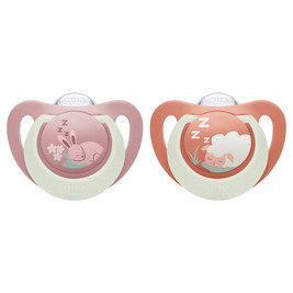NUK First Choice Night Soothers 2pk