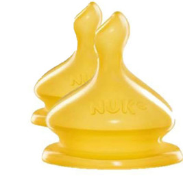 Nuk Wide Neck Latex Teat - Large Hole
