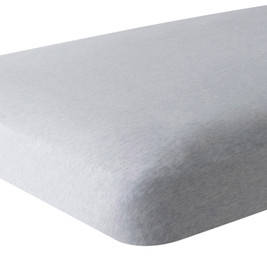Organic Jersey Fitted Sheet - Grey Marl