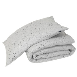 Deluxe Organic Jersey Duvet Cover - Grey Star