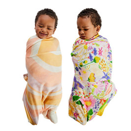 2pk Bamboo Fibre Swaddle Set