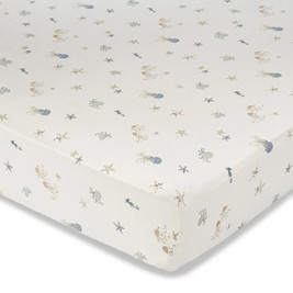 Crane Baby Cot Fitted Sheet - Solid Colours - 132 x 70cm