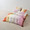 Squiggles Cotton Duvet Cover Set - Sunrise Stripe Bubblegum