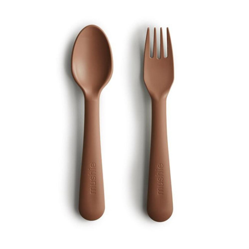Mushie Dinnerware Fork & Spoon Set