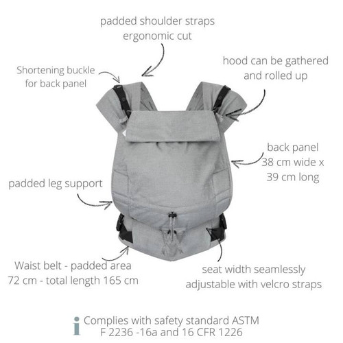 Hoppediz Primeo Baby Carrier - Jacquard