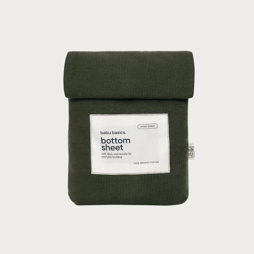 Babu Basics Organic Cotton Moses Basket Fitted Sheet - 30 x 67cm