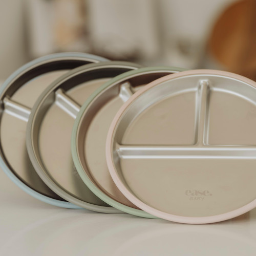 Ease.Baby Stainless Steel Grip Ease Divided Toddler Plate