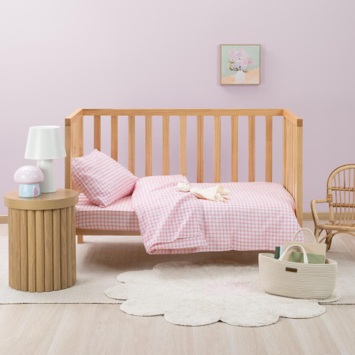 Squiggles Cotton Cot Flat Sheet