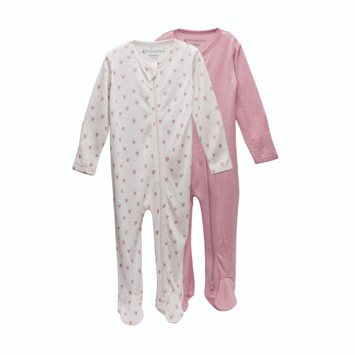 The Sleep Store All Seasons Merino/Tencel Footed Zipsuit 2pk - Newborn - 6-12 months