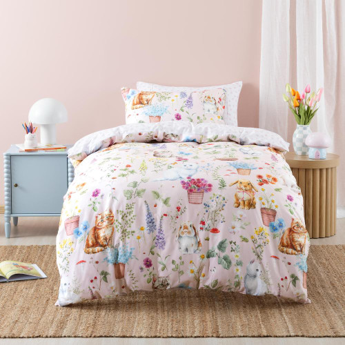 Squiggles Cotton Duvet Cover Set - Woodland Whiskers