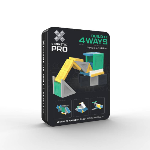 Connetix PRO Build It 4 Ways Vehicles Pack - 30 Piece