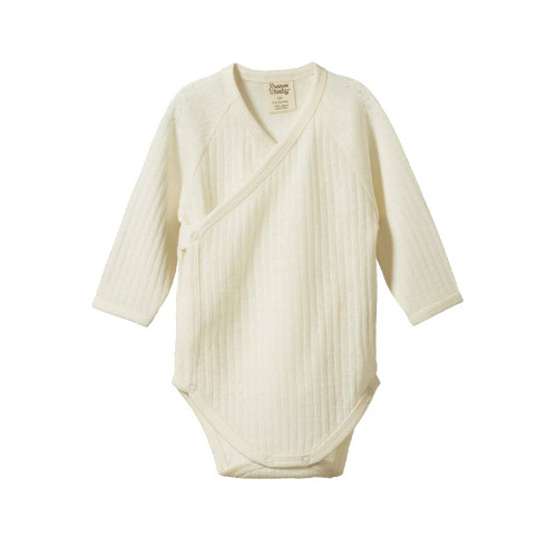 Nature Baby Long Sleeve Kimono Pointelle Bodysuit