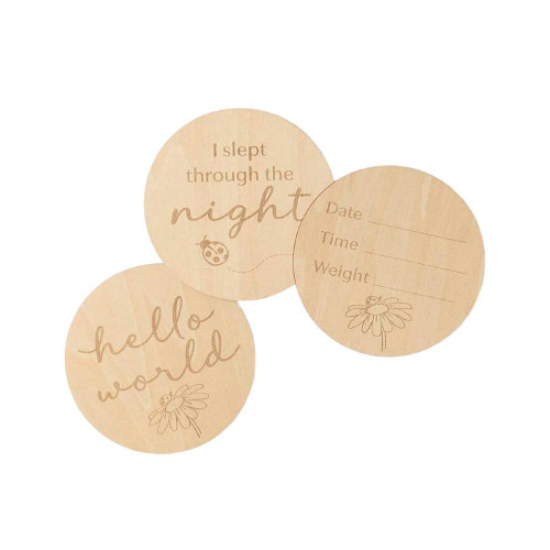 Snuggle Hunny Wooden Milestone Cards