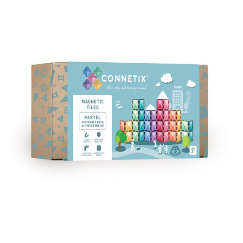 Connetix Pastel Rectangle Pack - 24 piece