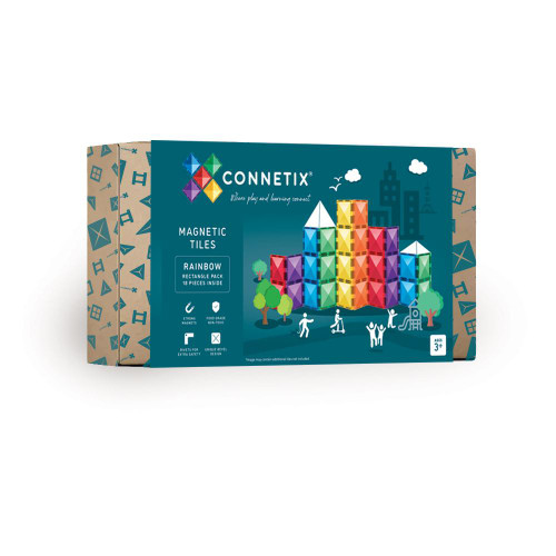 Connetix Rainbow Rectangle Pack - 18 piece