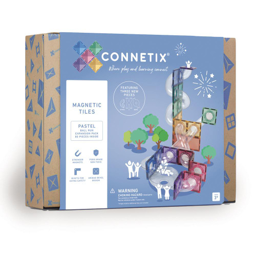Connetix Pastel Ball Run Expansion Pack - 80 piece