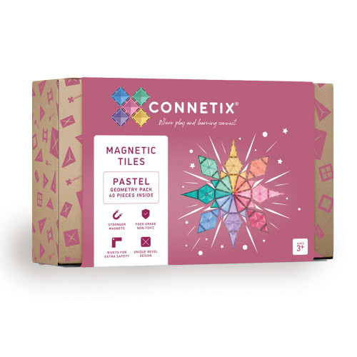 Connetix Pastel Geometry Pack - 40 piece