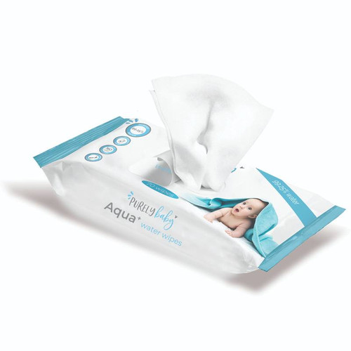Purely Baby Aqua+ Water Wipes - Pack of 70 wipes