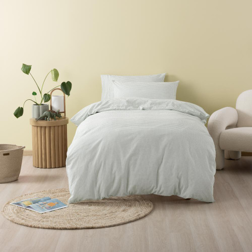 Squiggles Cotton Duvet Cover Set - Jagger Sage