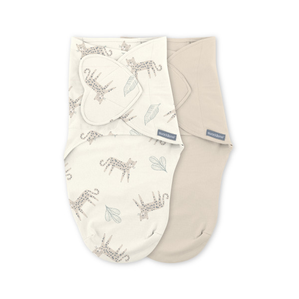 SwaddleMe by Ingenuity Monogram Collection Stage 1 1.0 tog Swaddle 2pk