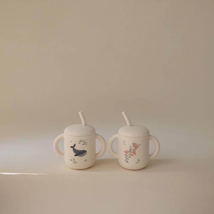 Mushie Silicone Training Cup & Straw