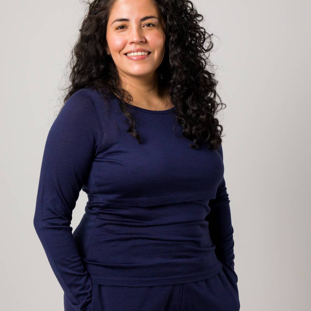 The Sleep Store All Seasons Merino/Tencel LS Breastfeeding Top