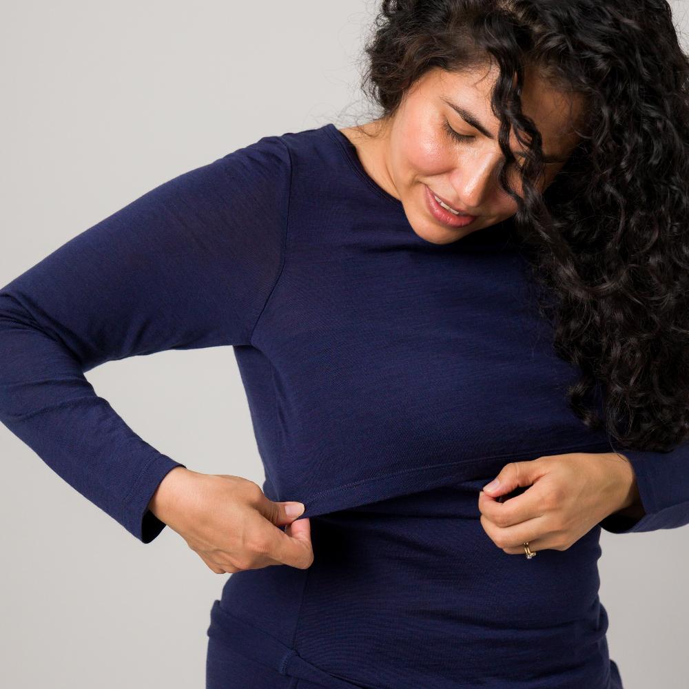 The Sleep Store All Seasons Merino/Tencel LS Breastfeeding Top