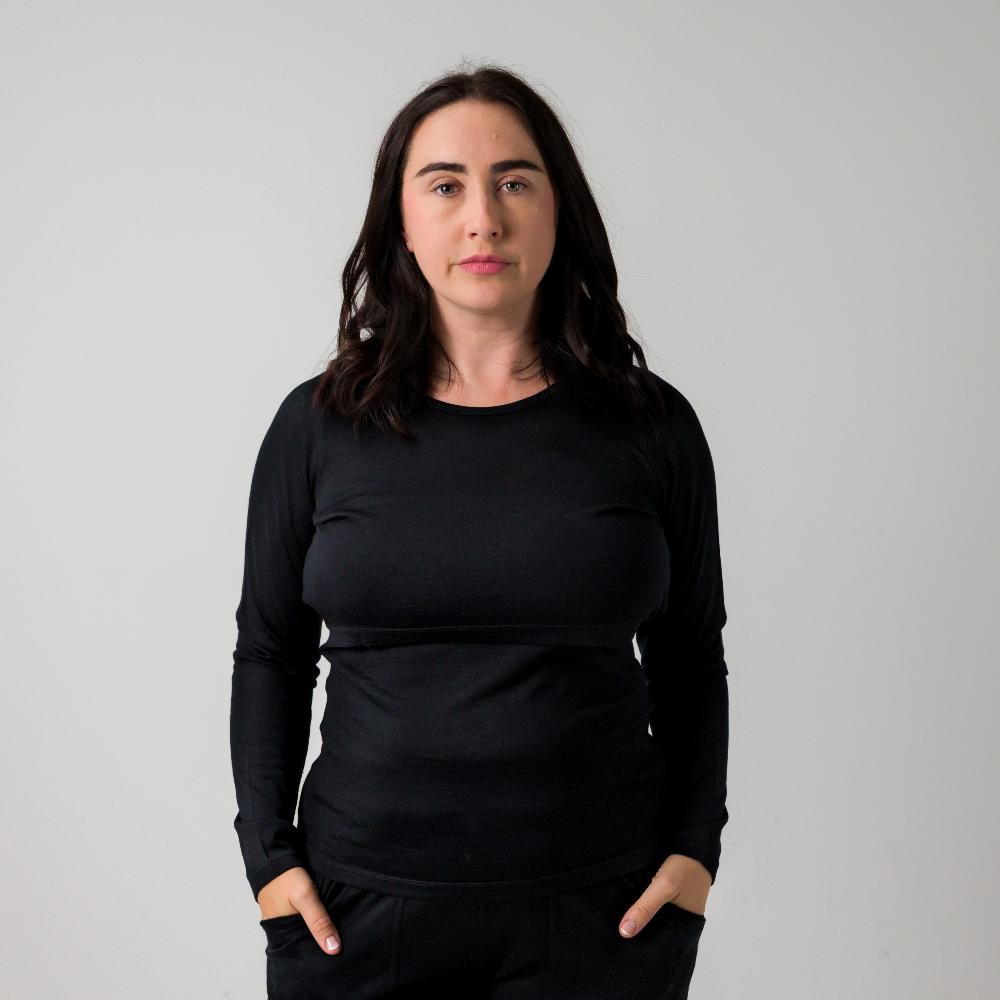 The Sleep Store All Seasons Merino/Tencel LS Breastfeeding Top