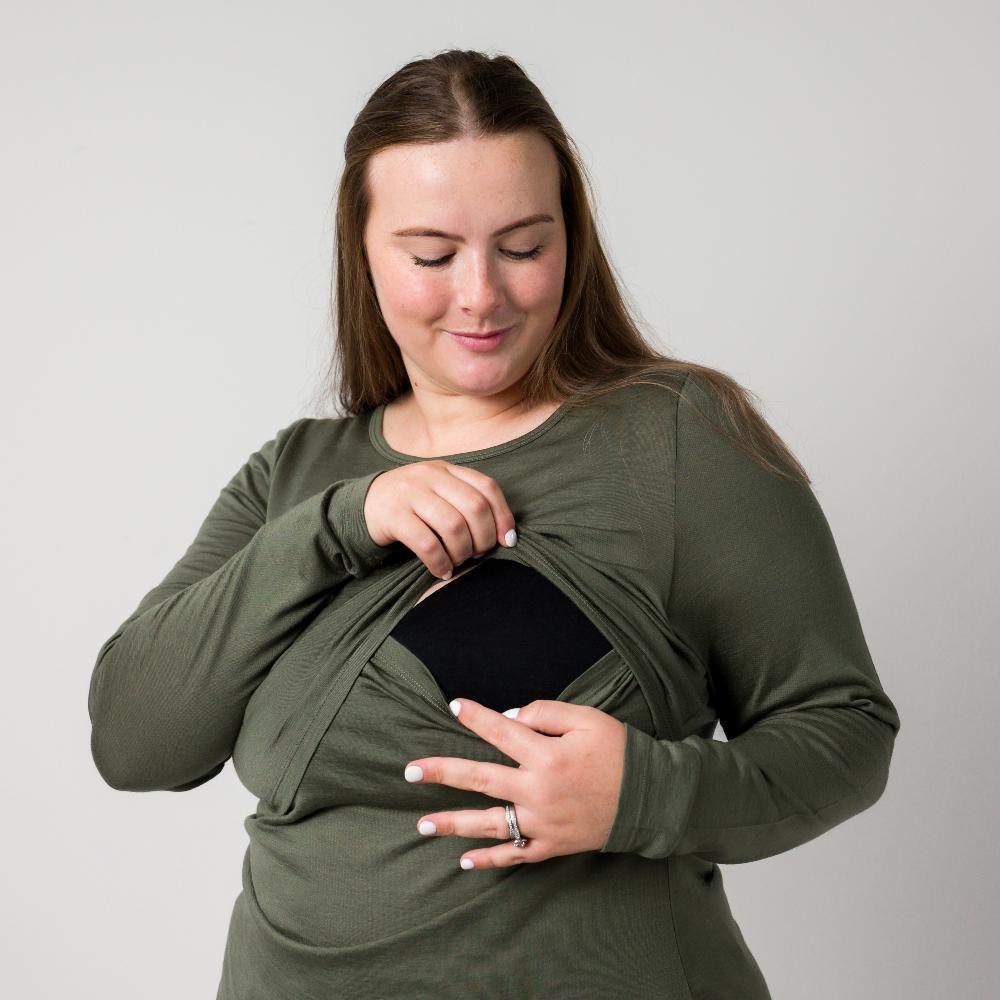 The Sleep Store All Seasons Merino/Tencel LS Breastfeeding Top