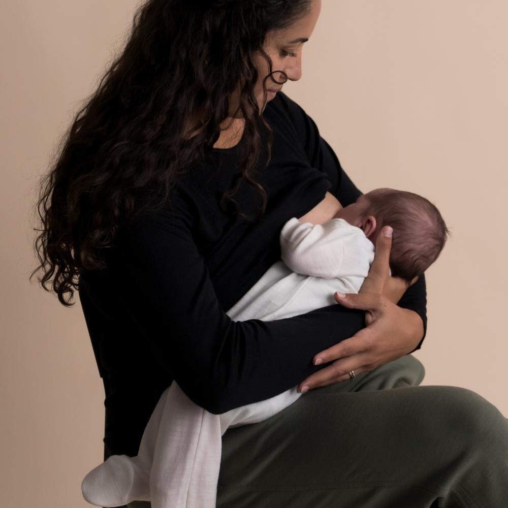 The Sleep Store All Seasons Merino/Tencel LS Breastfeeding Top