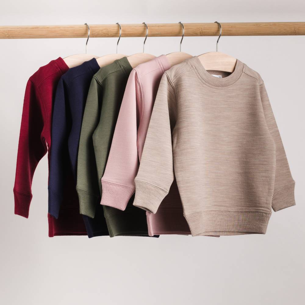 The Sleep Store Merino Tencel Fleece Crew Jumper - 2-10 years