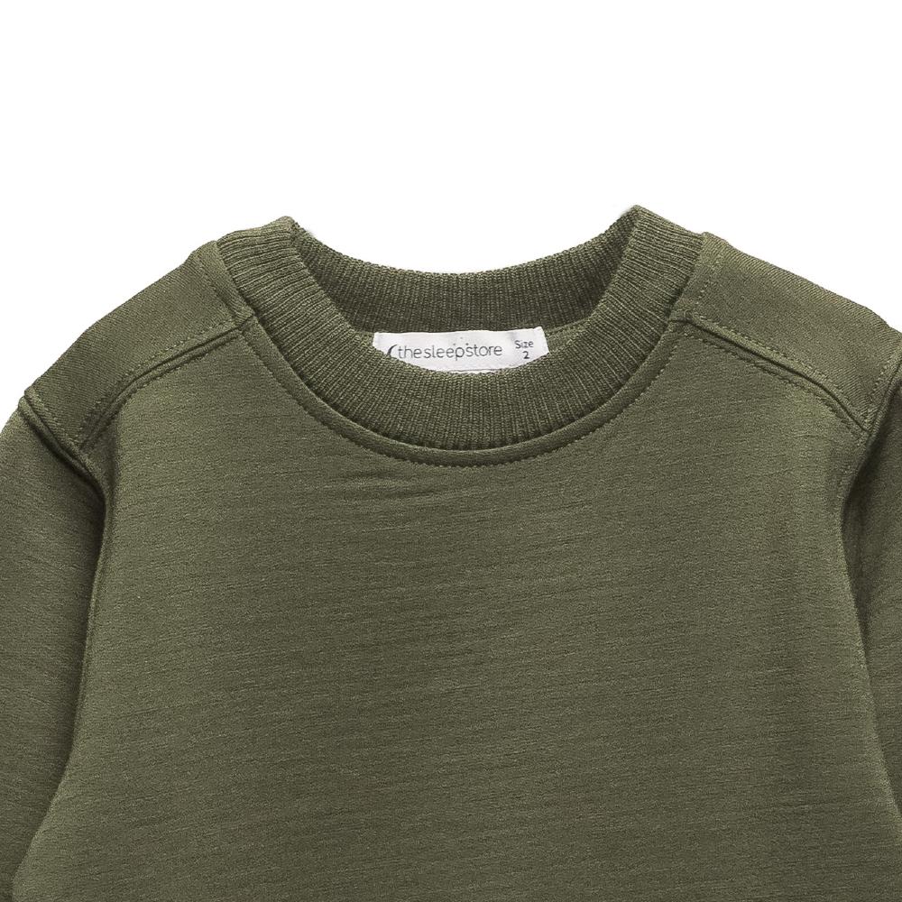 The Sleep Store Merino Tencel Fleece Crew Jumper - 2-10 years