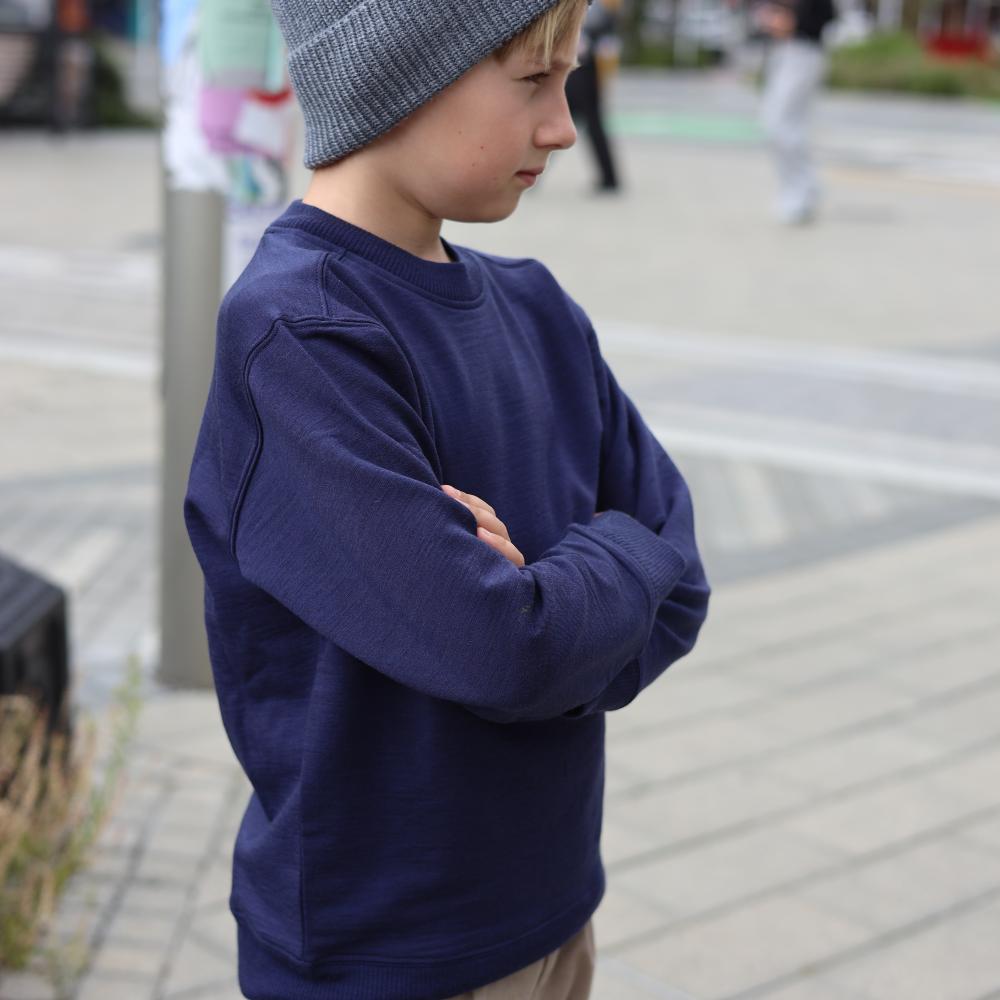 The Sleep Store Merino Tencel Fleece Crew Jumper - 2-10 years