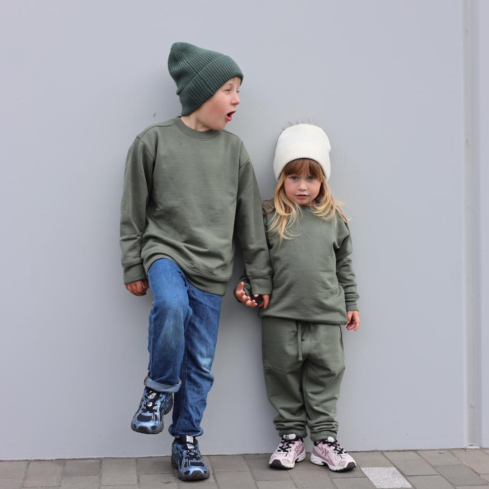 The Sleep Store Merino Tencel Fleece Crew Jumper - 2-10 years